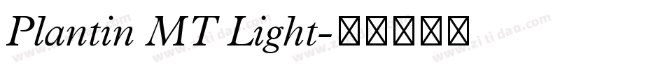 Plantin MT Light字体转换